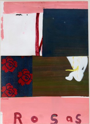 Rosas, 1997. Acrílico y collage sobre papel, 70 x 50 cm.jpg